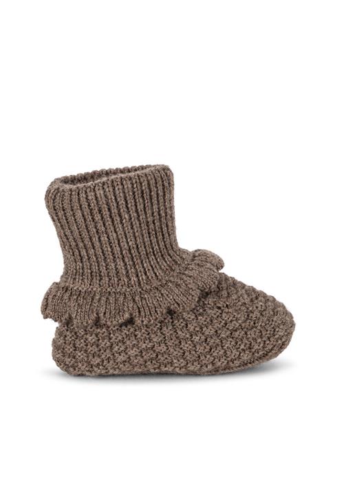 Konges Sløjd Fruity Booties Bunny Brown Melange Fruity Booties Bunny Brown Melange 6-9M  Brun  6-9 måneder  unisex