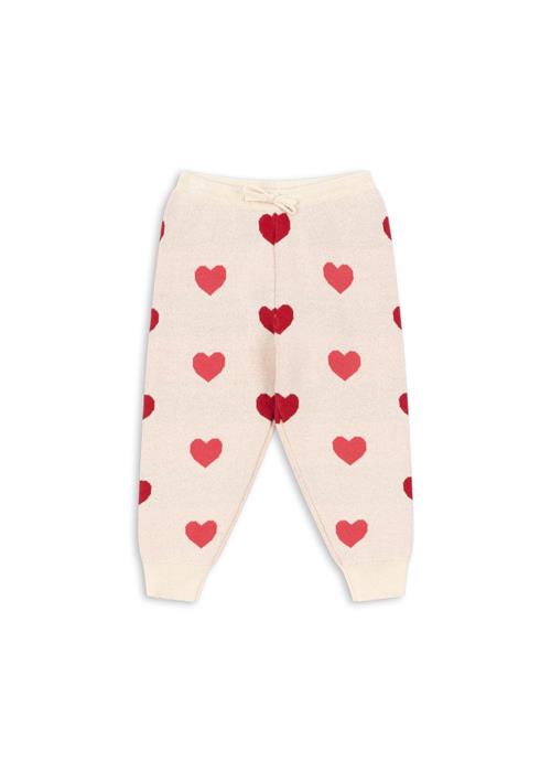 Konges Sløjd GOTS Lapis Strikkede Bukser Coeur Coloré Duo Pink  Coeur Coloré Duo Pink 5-6 Y  Hvid  5-6 år  kvinde