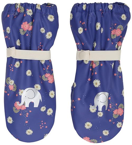CeLaVi Luffer m. Fleece - PU - Skipper Blue m. Blomster
