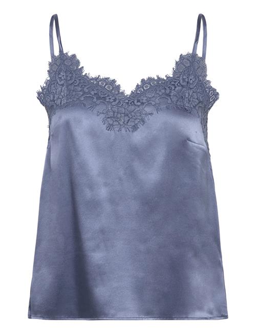 Rwjade Silk Lace Strap Top Rosemunde Blue