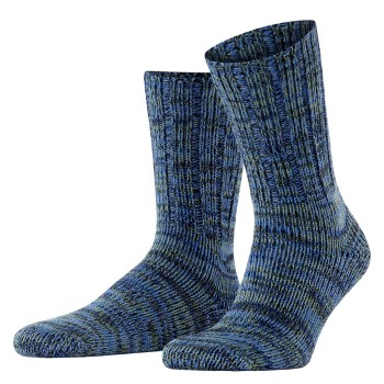Falke Strømper Brooklyn Sock Blå økologisk bomuld Str 39/42 Herre