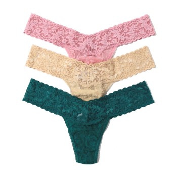 Hanky Panky Trusser 6P Low Rise Lace Thong Flerfarvet-2 nylon One Size Dame