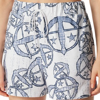 Schiesser Mix and Relax Women Shorts Hvid Mønster  bomuld X-Large Dame