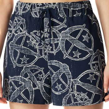 Schiesser Mix and Relax Women Shorts Mørkblå bomuld X-Large Dame