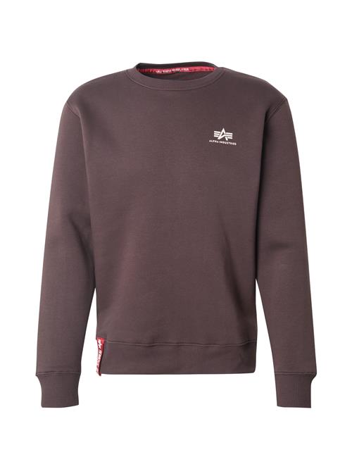 ALPHA INDUSTRIES Sweatshirt  choko / hvid