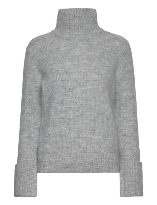 Slfsia Ras Ls Knit High Neck Selected Grey