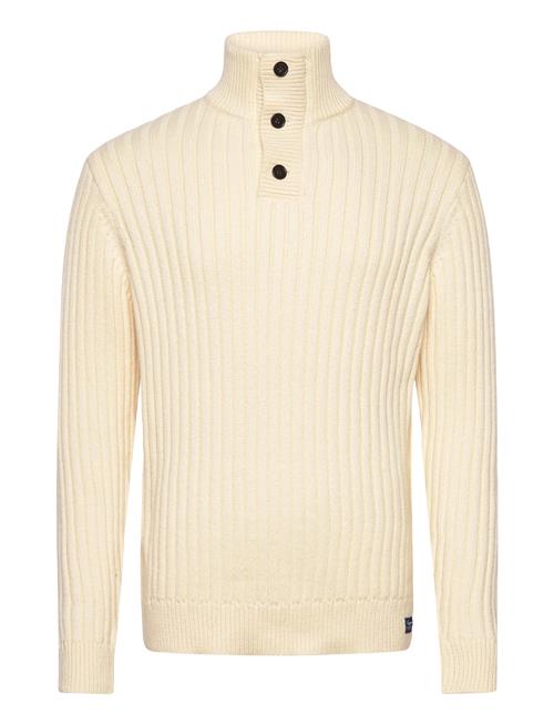 Vintage Ribbed Henley Superdry Cream