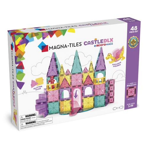 Magna-Tiles Castle Deluxe Byggeklodser 48 Stk. Multi  One Size  Hvid  One Size 3 Y+ unisex
