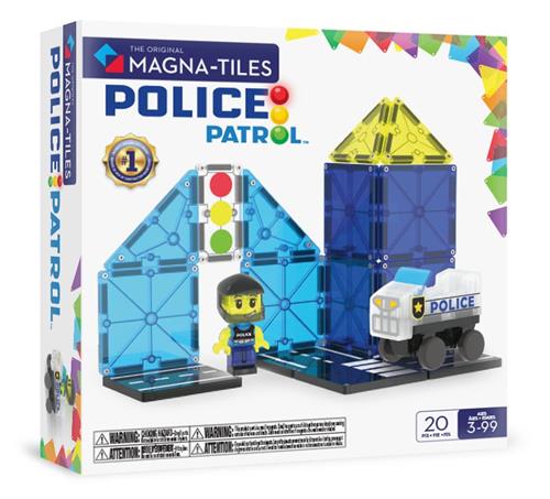 Magna-Tiles Police Patrol Byggeklodser 20 Stk. Multi  One Size  Hvid  One Size 3 Y+ unisex