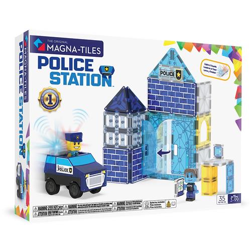 Magna-Tiles Police Station Byggeklodser 35 Stk. Multi  Multi-3-6 Y  Hvid  One Size 3+ Years unisex