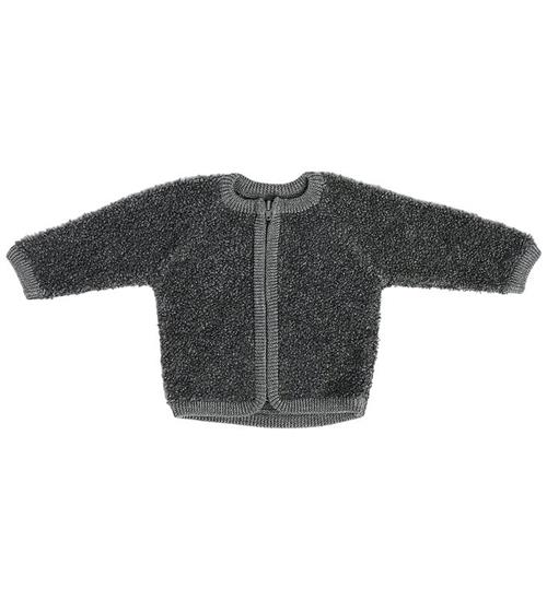 Smallstuff Cardigan m Lynlås - Uld - Grey Melange