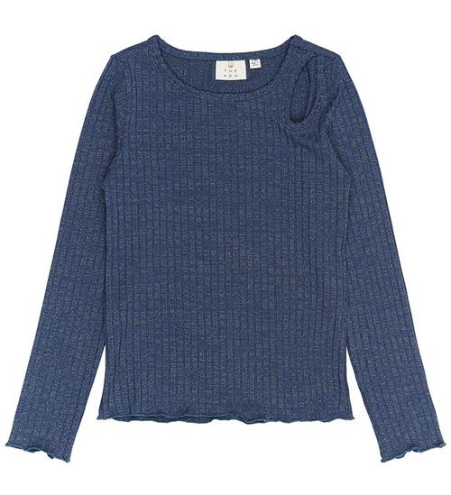 The New Bluse - TnRina - Rib - Glitter - Navy Blazer