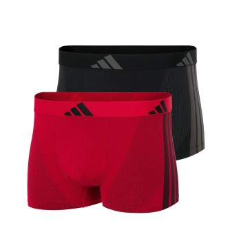 adidas 2P Active Micro Stretch Seamless Trunks Sort/Rød Large Herre