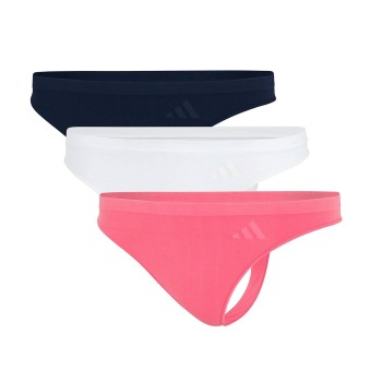 adidas Trusser 3P Sport Active Seamless Low Rise Thongs Rosa/Hvid polyamid Large Dame