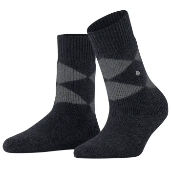 Burlington Strømper Women Cosy Argyle House socks Sort Str 36/41 Dame