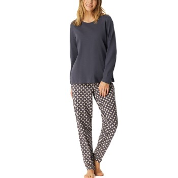 Schiesser Comfort Essentials Pyjama Set Mørkgrå  bomuld X-Large Dame
