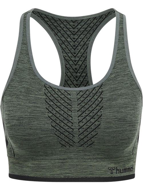 Hummel Sports-BH  grøn-meleret / sort