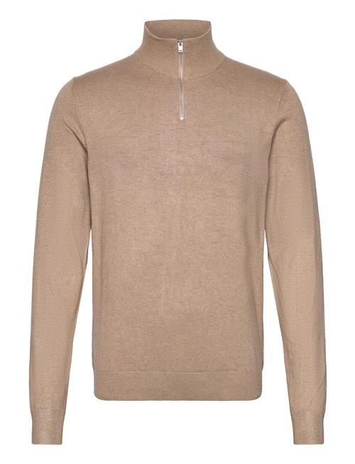 Half Zip Mélange Knit Lindbergh Beige
