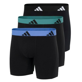 adidas 3P Active Flex Cotton Boxer Brief Sort/Grøn bomuld Small Herre