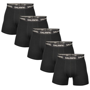 Salming 5P Soft Cotton Boxers With Logo Sort bomuld X-Large Herre