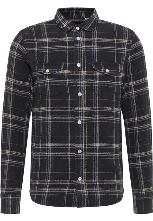 DreiMaster Vintage Skjorte  røgblå / pastelgul / sort