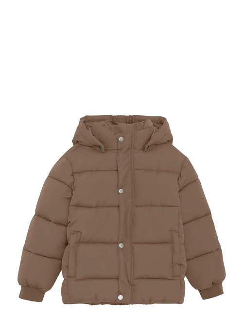Quilted Jacket Solid Minymo Brown