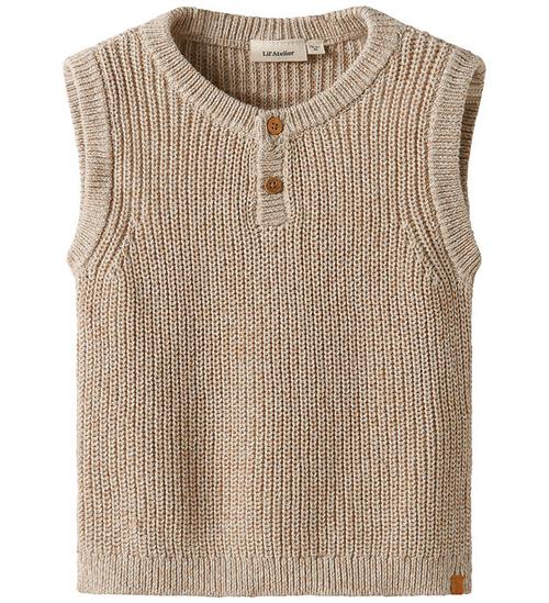 Lil Atelier Vest - Strik - NmmRokko - Oxford Tan/Melange