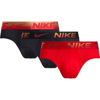 Nike 3P Dri-Fit Essential Micro Hip Brief Rød/Sort bomuld X-Large Herre