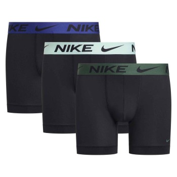 Nike 6P Everyday Essentials Micro Boxer Brief Sort/Grøn polyester Medium Herre