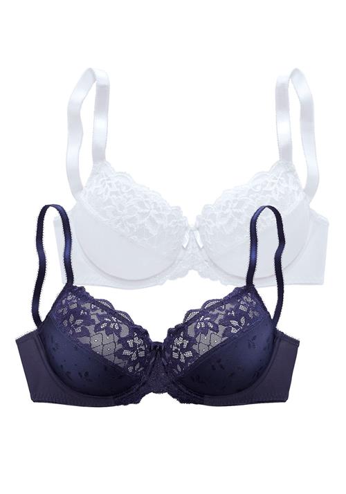 PETITE FLEUR BH  marin / hvid