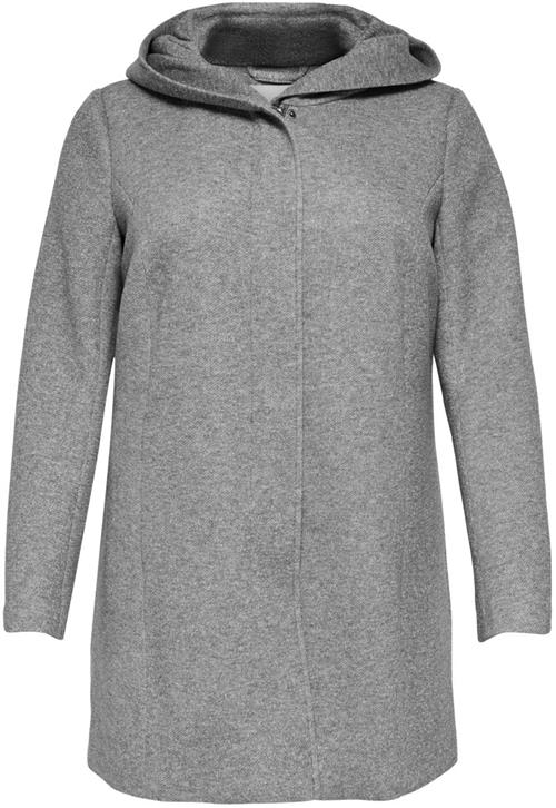 Se ONLY Carmakoma Overgangsfrakke 'Sedona'  grå-meleret ved About You