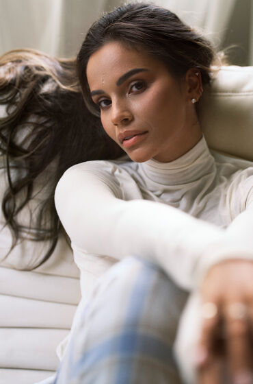 Hunkemöller super soft rullekrave bluse med cashmere Hvid