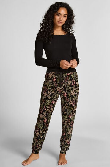 Hunkemöller Pyjamasbukser Jersey Sort