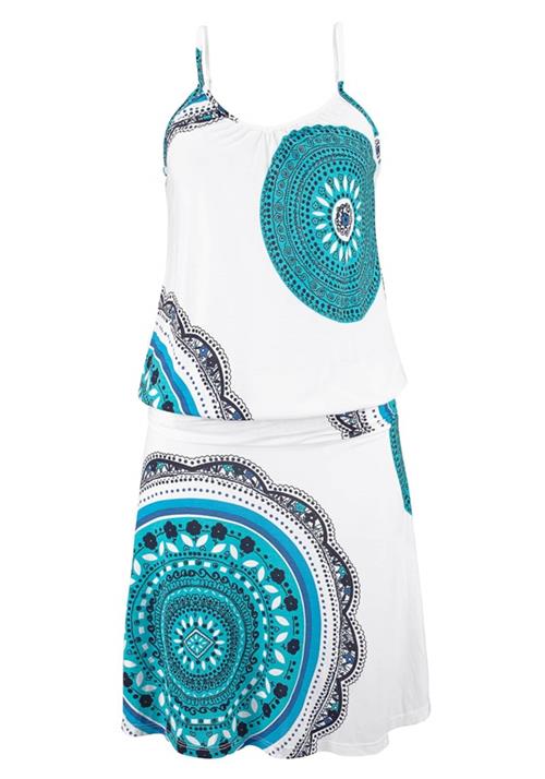 BEACH TIME Strandkjole  marin / turkis / hvid