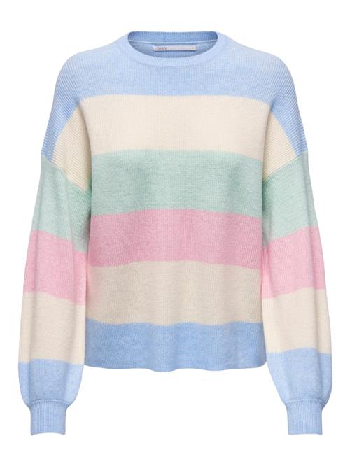 ONLY Pullover 'Atia'  creme / røgblå / pastelgrøn / lys pink