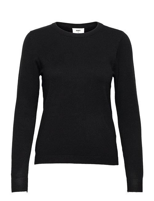 Objthess L/S O-Neck Knit Pullover Object Black