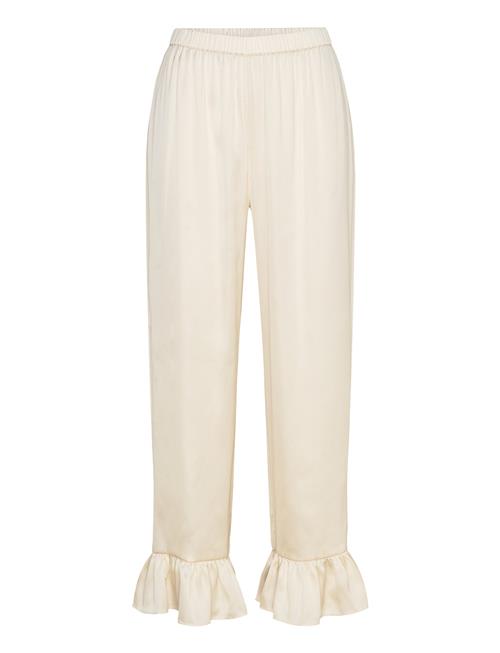 Trousers Satin Frill Lindex White