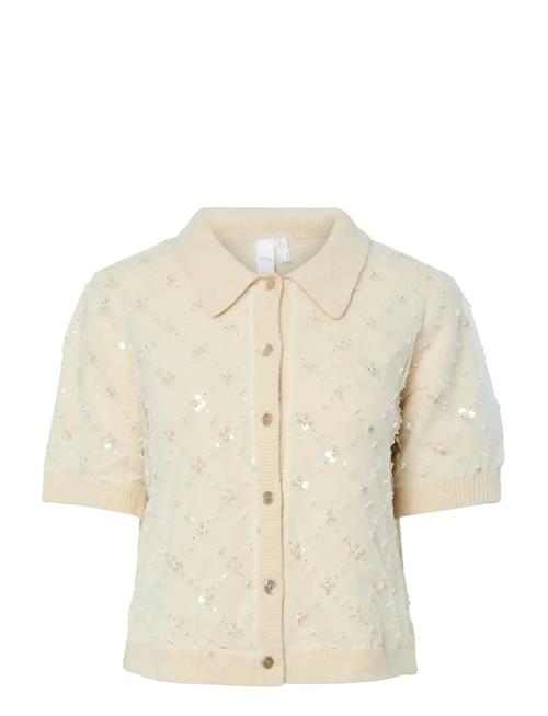 Yasmerilla Ss Knit Cardigan - Ex YAS Cream