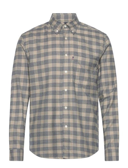 Casual Check Flannel B.d Shirt Lexington Clothing Beige