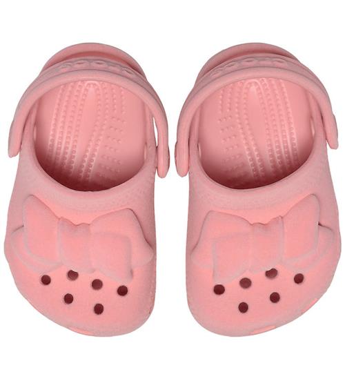 Crocs Sandaler - Crocs Littles Velvet Bow - Powder Pink