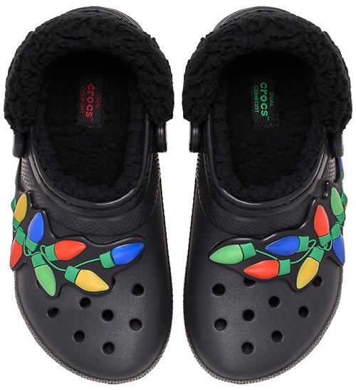 Crocs Sandaler - Clsc Lined Holiday Lights - Sort/Multi