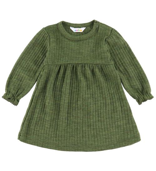 Joha Kjole - Uld - Rib - Mørk Oliven