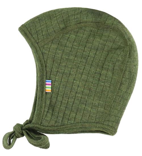 Joha Babyhjelm - Uld - Rib - 2-lags - Mørk Oliven