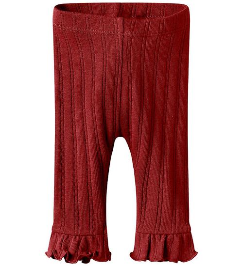 Lil' Atelier Leggings - Rib - NbfFrita - Red Dahlia