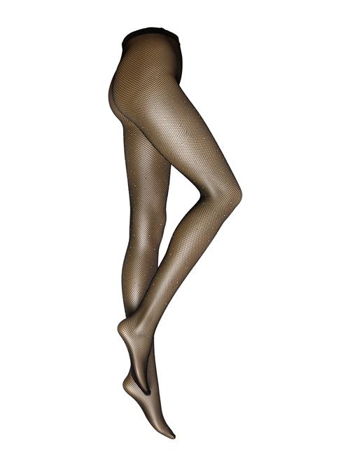 Pcclaire Fishnet Glitter Tights Noos Pieces Black
