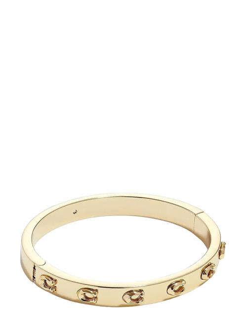 Coach Signature C Hinged Bangle Bracelet Coach Accessories Gold