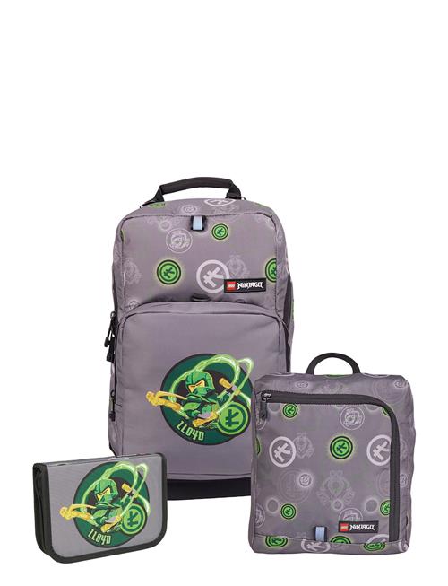 Lego® Optimo Starter School Bag W/Attachable Gym Bag & Pencil Case W/ Content Lego Bags Grey