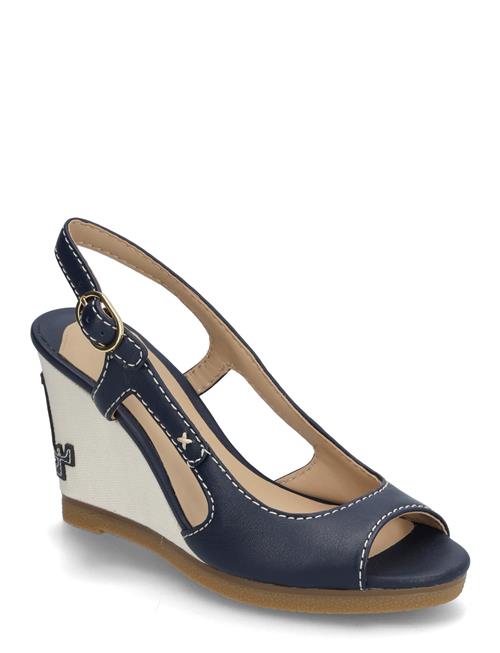 Roni Nappa Leather Sandal Lauren Ralph Lauren Navy