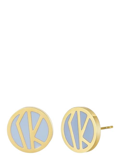 Rose Enamel Earring Bud To Rose Blue