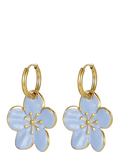 Calista Enamel Earring Bud To Rose Blue